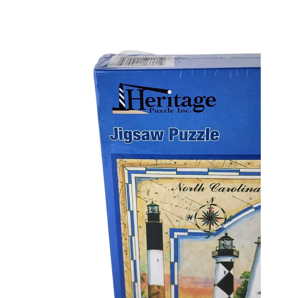 Heritage Jigsaw Puzzle Lighthouse COASTAL LIGHTS OF NORTH CAROLINA  New Sealed!!